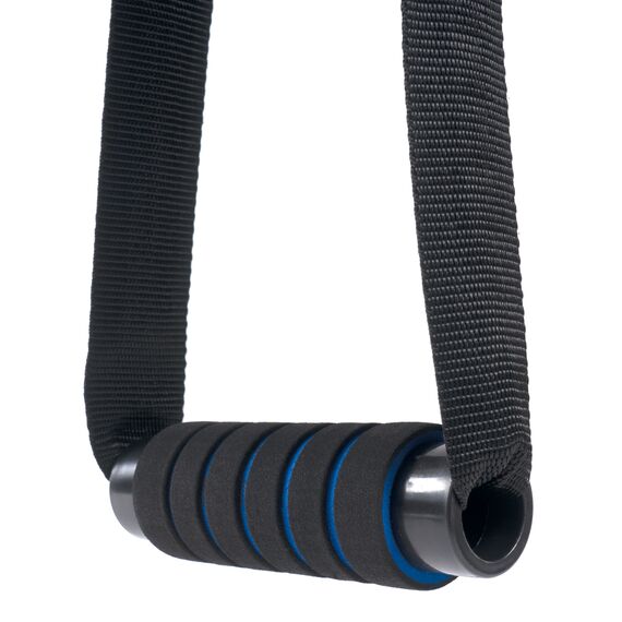 Dips station for fitness training in reinforced steel with straps, 8 image