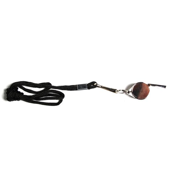 Stainless steel referee whistle with lanyard, 3 image