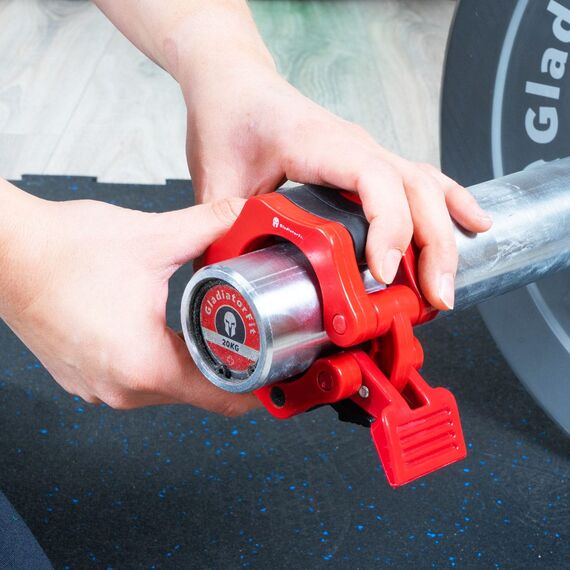 Stop disques en plastique "Lock Jaw" pour barres Ø 50mm GladiatorFit (lot de 2) | Rouge, 5 image