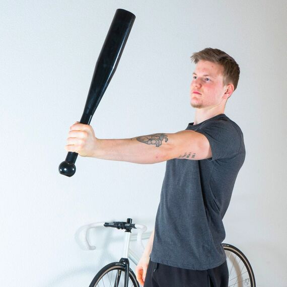 Clubbell Bodybuilding-Keule aus Metall | 4 KG, Farbe: Schwarz, Zusatzgewicht: 4 kg, 5 image