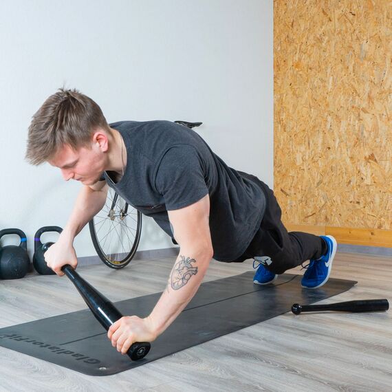 Clubbell Bodybuilding-Keule aus Metall | 4 KG, Farbe: Schwarz, Zusatzgewicht: 4 kg, 6 image