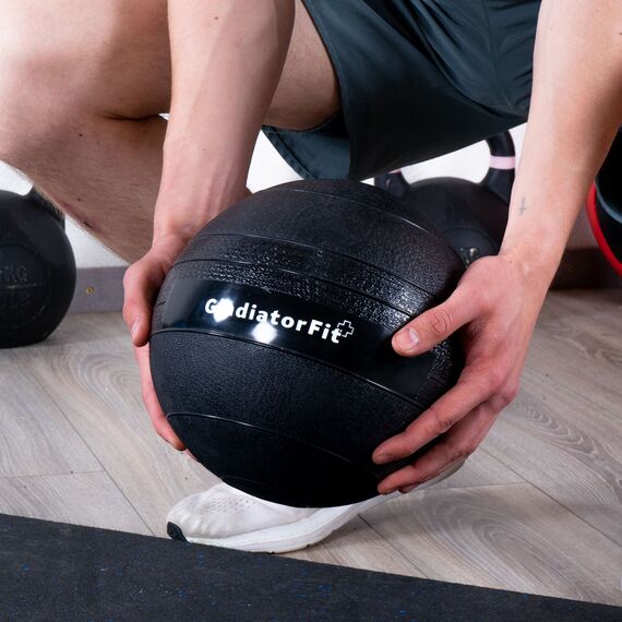 Slam Ball" rubber weighted fitness ball | 70 KG, Colour: Schwarz, Additional Weight: 70 kg, 5 image