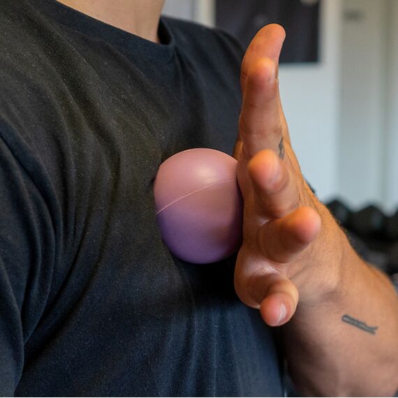 Ebonite massage ball Ø 6cm "Foam Ball | Gelb, 3 image