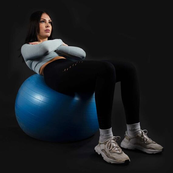 Swiss Ball yoga et fitness avec pompe de gonflage JustFit | 75 CM, 9 image