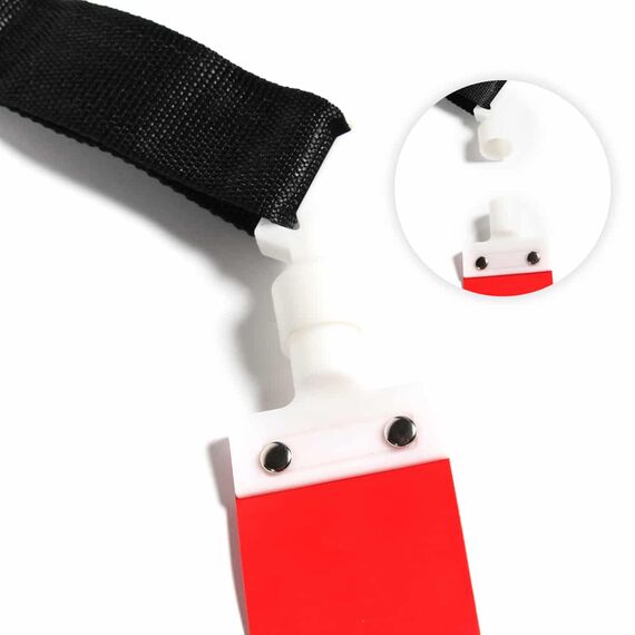 Ceinture de flag rugby en tissu avec drapeaux (lot de 5) | Rouge, 6 image