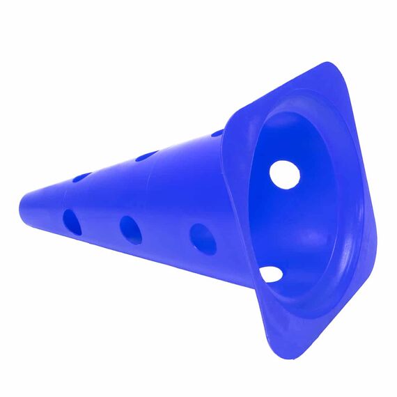 Cône 38cm 3 trous pour jalons Ø 25mm | Bleu, Couleur: Bleu, 5 image