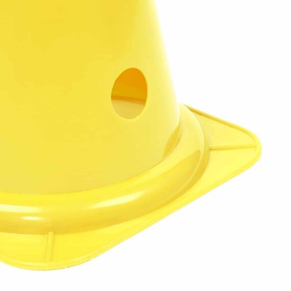 Cône 38cm 3 trous pour jalons Ø 25mm | Jaune, Couleur: Jaune, 4 image