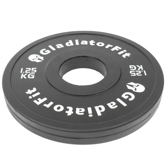 Disques fractionnaires en caoutchouc "Fractional Plate" Ø 51mm GladiatorFit (lot de 2) | 1.25 KG, Couleur: Noir, Poids kg: 1,25 , 5 image