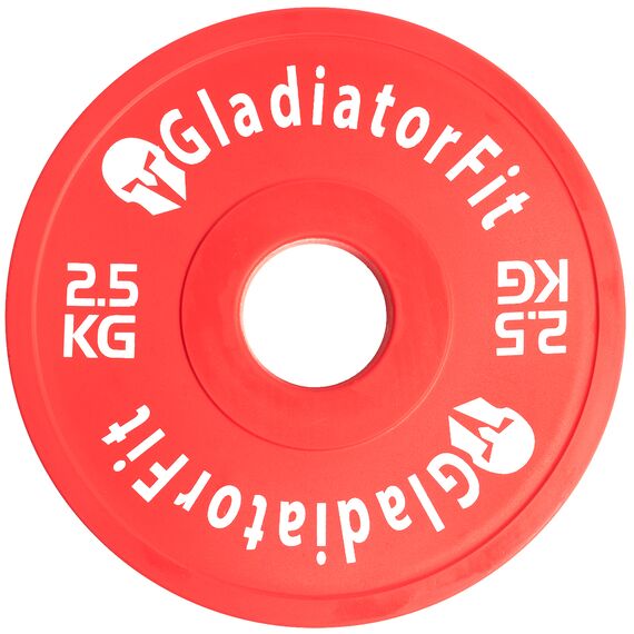 Fractional Plate" rubber discs Ø 51mm (set of 2) | 2.5 KG, Colour: Rot, Additional Weight: 2.5 kg, 6 image
