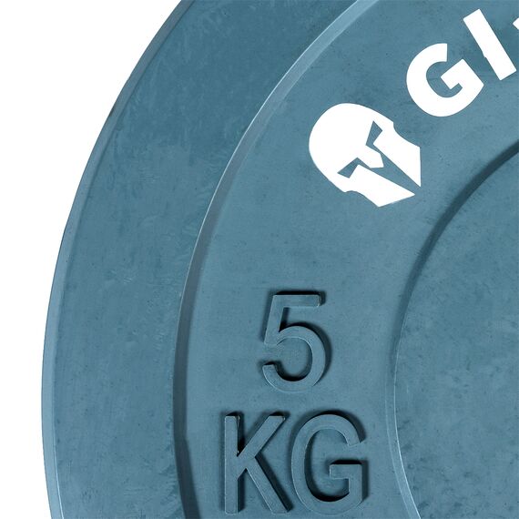 Olympic color rubber "Bumper Plate" Ø 51mm | 5 KG, Colour: Grey, Additional Weight: 5 kg, 5 image