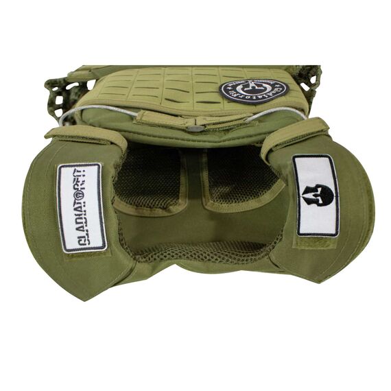 Weighted tactical vest with "Weighted Vest" plates | Military green 1.5 KG, 6 image