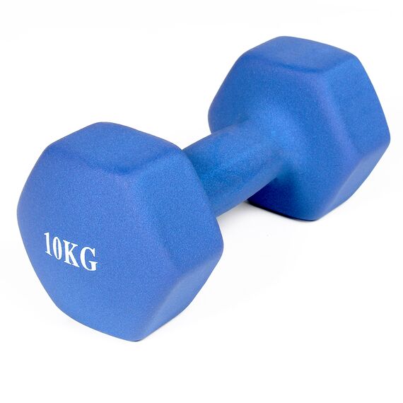 Neoprenhanteln Bodybuilding und Fitness (2er-Set) | 2 x 10 KG, Farbe: Blau, Zusatzgewicht: 10 kg, 4 image