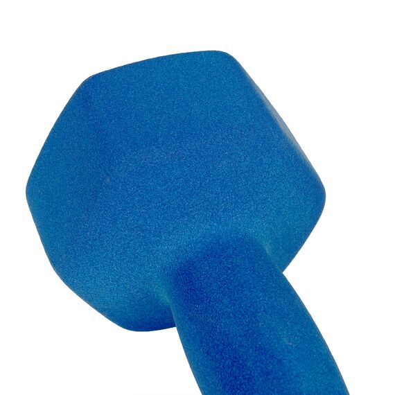 Neoprene dumbbells for bodybuilding and fitness (set of 2) | 2 x 10 KG, Colour: Blue, Additional Weight: 10 kg, 5 image