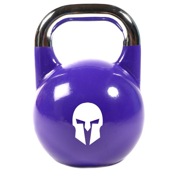 Wettkampf-Kettlebell aus Gusseisen mit aufgemaltem Logo | 20 KG, Farbe: Violett, Zusatzgewicht: 20 kg, 3 image