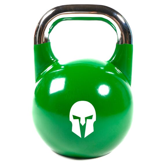Cast iron competition kettlebell with painted logo | 24 KG, Colour: Green, Additional Weight: 24 kg, 3 image