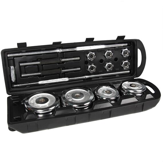Kit disques et barres d’haltères 50kg "Dumbbell And Barbell Set" Ø 25mm GladiatorFit, 6 image