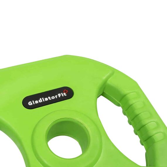 Pump rubber weight discs with Ø 31mm handles (set of 2) | 2.5 KG, Colour: Green, Additional Weight: 2.5 kg, 6 image