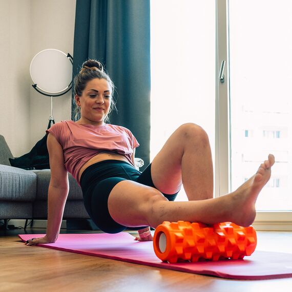 Rouleau de massage à piques "Foam Roller" 33cm | Orange, 7 image
