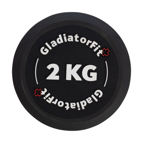 Round rubber dumbbell | 2 KG, 2 image