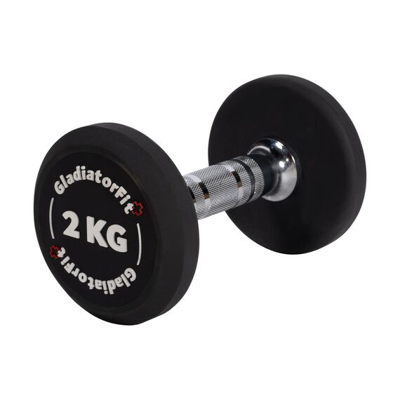 Round rubber dumbbell | 2 KG