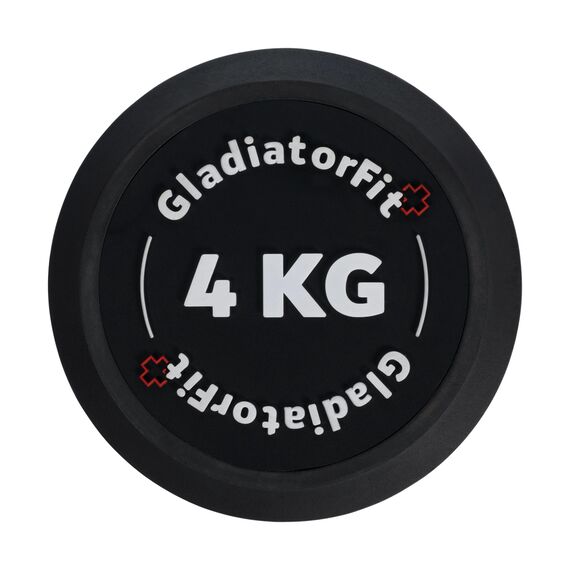 Haltère rond en caoutchouc | 4 KG, 2 image