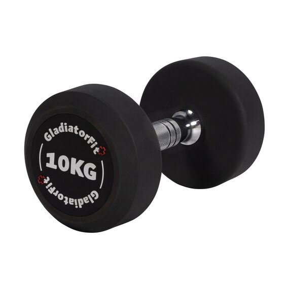 Round rubber dumbbell | 10 KG