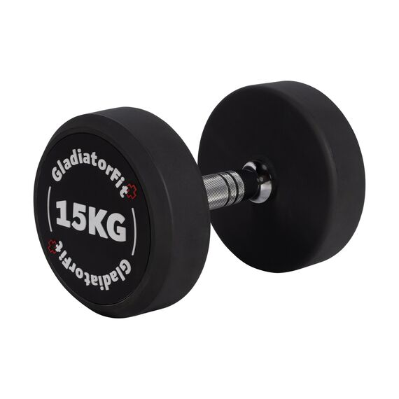 Round rubber dumbbell | 15 KG