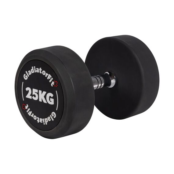 Round rubber dumbbell | 25 KG