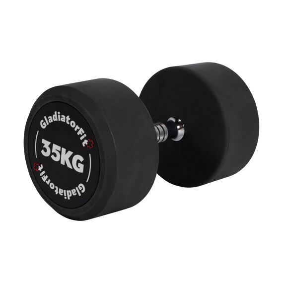 Round rubber dumbbell | 35 KG