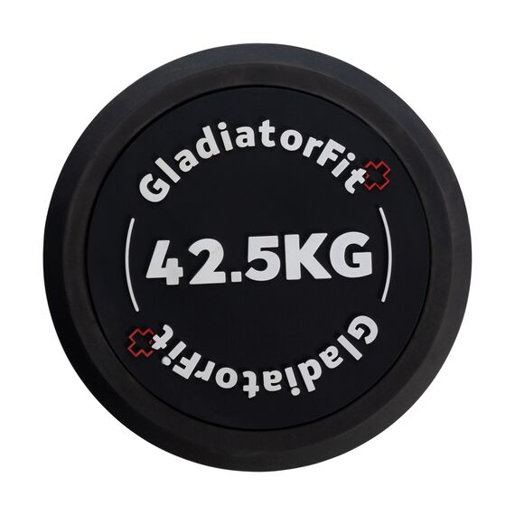 Round rubber dumbbell | 42.5 KG, 2 image