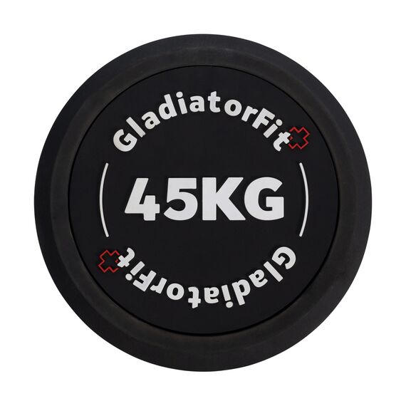 Haltère rond en caoutchouc | 45 KG, 2 image