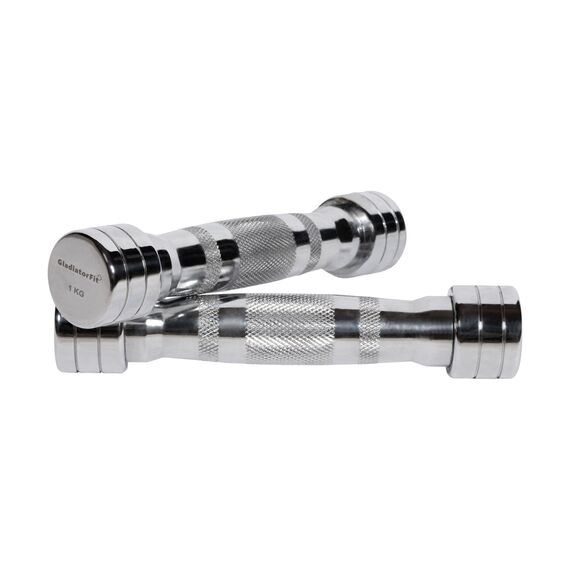 Round chrome dumbbells (set of 2) | 2 x 1 KG
