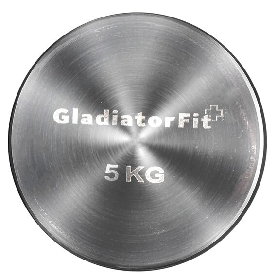 Haltères ronds en chrome (lot de 2) GladiatorFit | 2 x 5 KG, 2 image