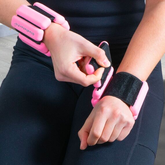 Silicone weighted ankle / wrist straps 2 x 0.5 kg | Rose, 6 image