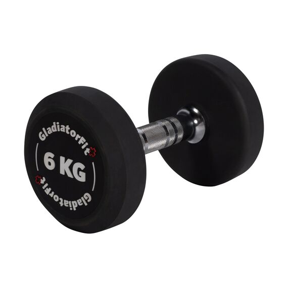 Haltère rond en caoutchouc | 6 KG