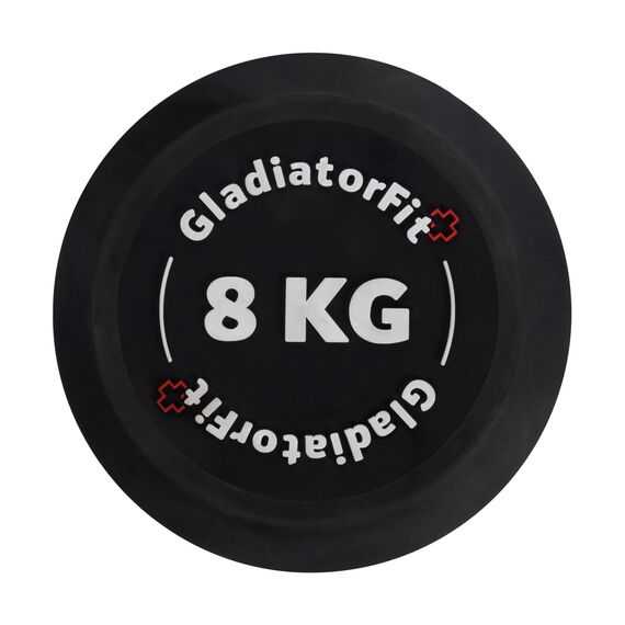 Round rubber dumbbell | 8 KG, 2 image