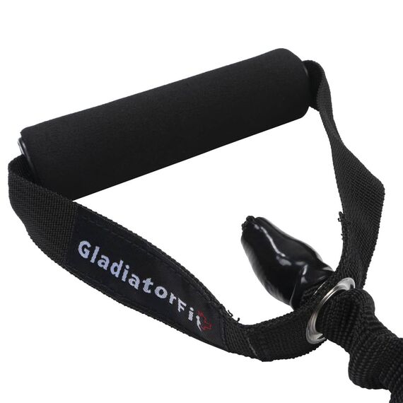 Medium level elastic resistance tube 155cm with nylon coating, 4 image