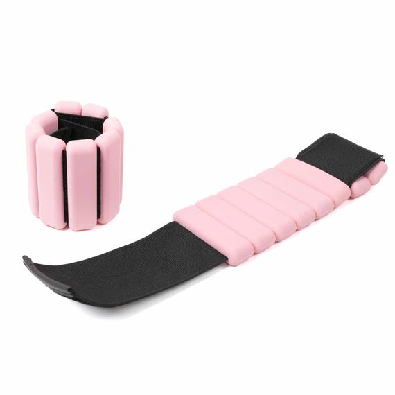 Silicone weighted ankle / wrist straps 2 x 0.5 kg | Rose, 4 image