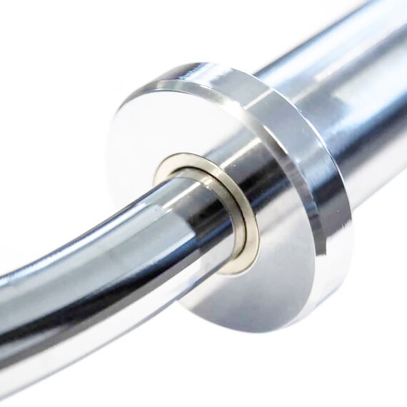 Curl bar biceps 120cm steel Ø 50mm + 2 stop discs, 8 image