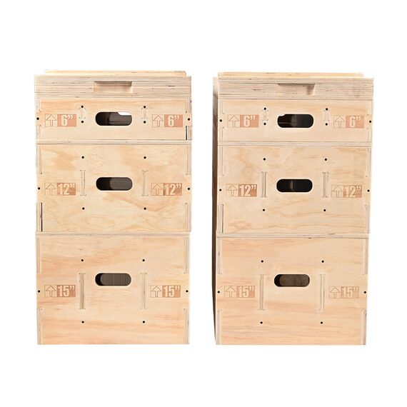 Stackable wooden Jerk Blocks GladiatorFit (set of 2), 2 image