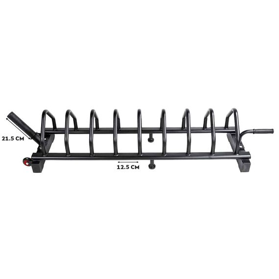 Steel storage rack on wheels for Ø 50mm weight discs, 7 image