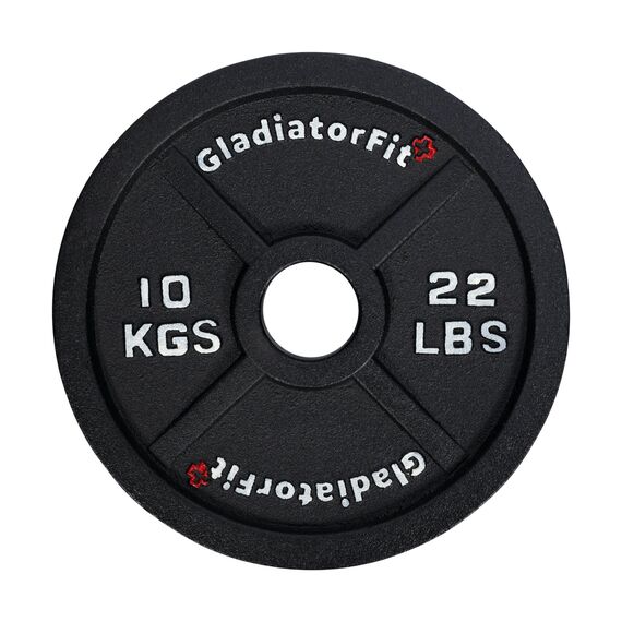 Black cast-iron Olympic disc Ø 51mm GladiatorFit | 10 KG, 2 image