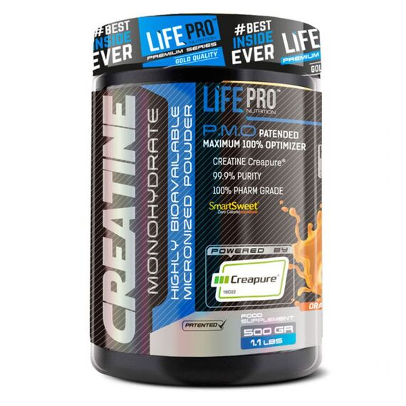 Creatine Creapure 500g Life Pro | Naranja