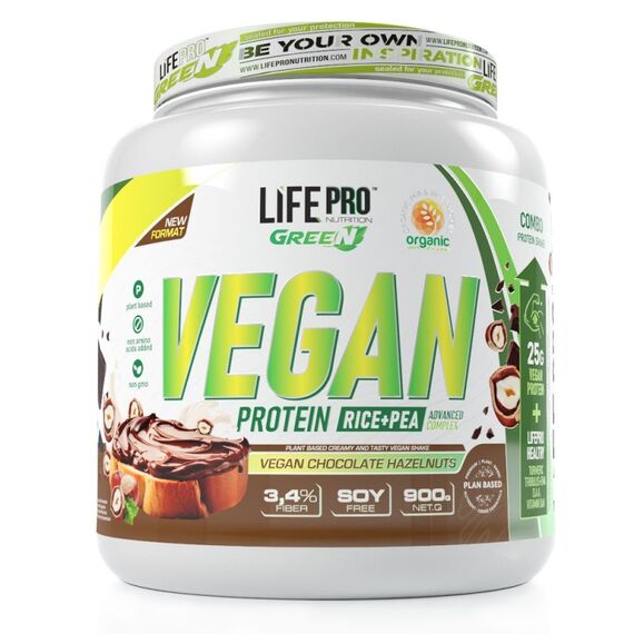 Vegan Protein Whey 900g Life Pro | Chocolat Noisette, 2 image