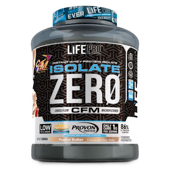 Whey isolate zero 2kg Life Pro | Beurre de Cacahuètes