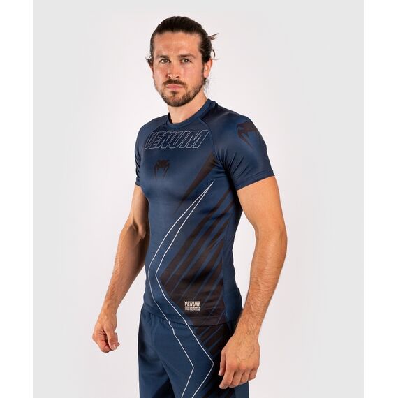 Venum Contender 5.0 Rashguard hort sleeves - Navy/Sand, 2 image