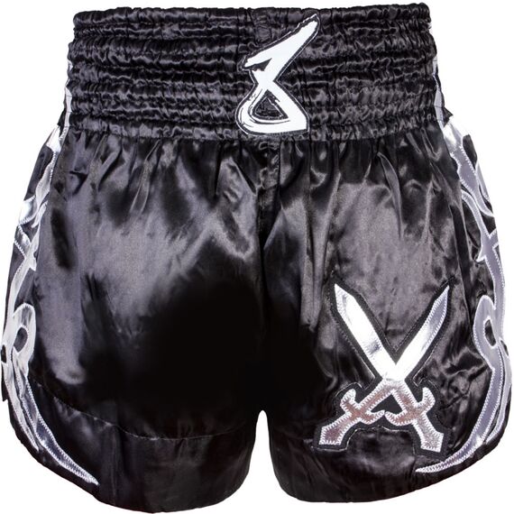 8 WEAPONS Muay Thai Traditional Short – Gladiator Skull, Farbe: Schwarz, Grösse : XXL, 2 image