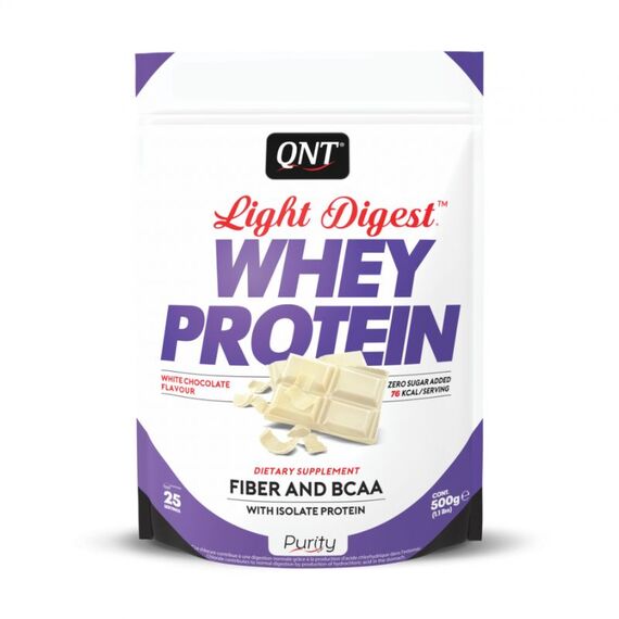 Protéine Whey Light Digest 500g QNT | Chocolat Blanc