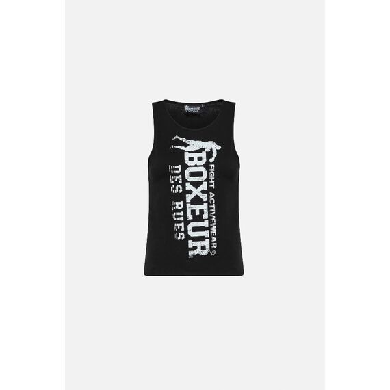 Basic Tank Top With Front Logo, Size: L, Colour: Schwarz, 2 image