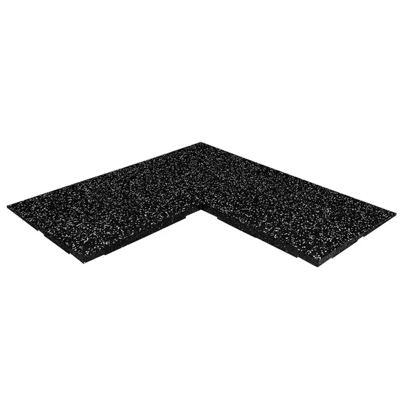 Connect Tiles Corner" rubber floor edging 50x50cm Stockz | Grey 50x50x2 CM